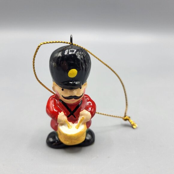 Vtg Enesco Hand Painted Christmas Ornaments Set Of 7 Teddy Bear Rocking Horse - Picture 7 of 10